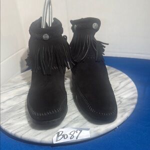 Minnetonka Black Ankle Boots